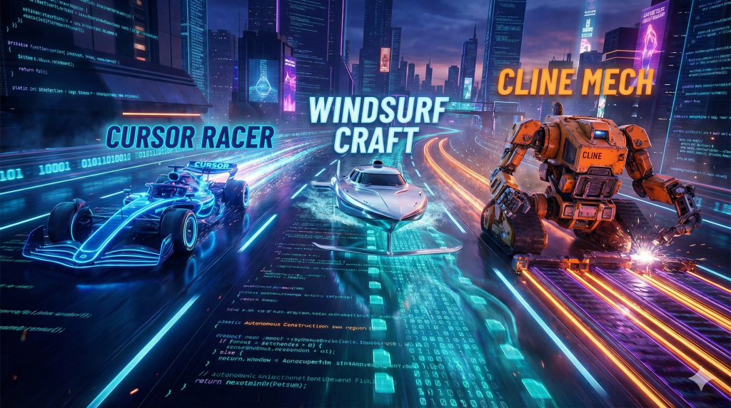 Cline vs Cursor vs Windsurf